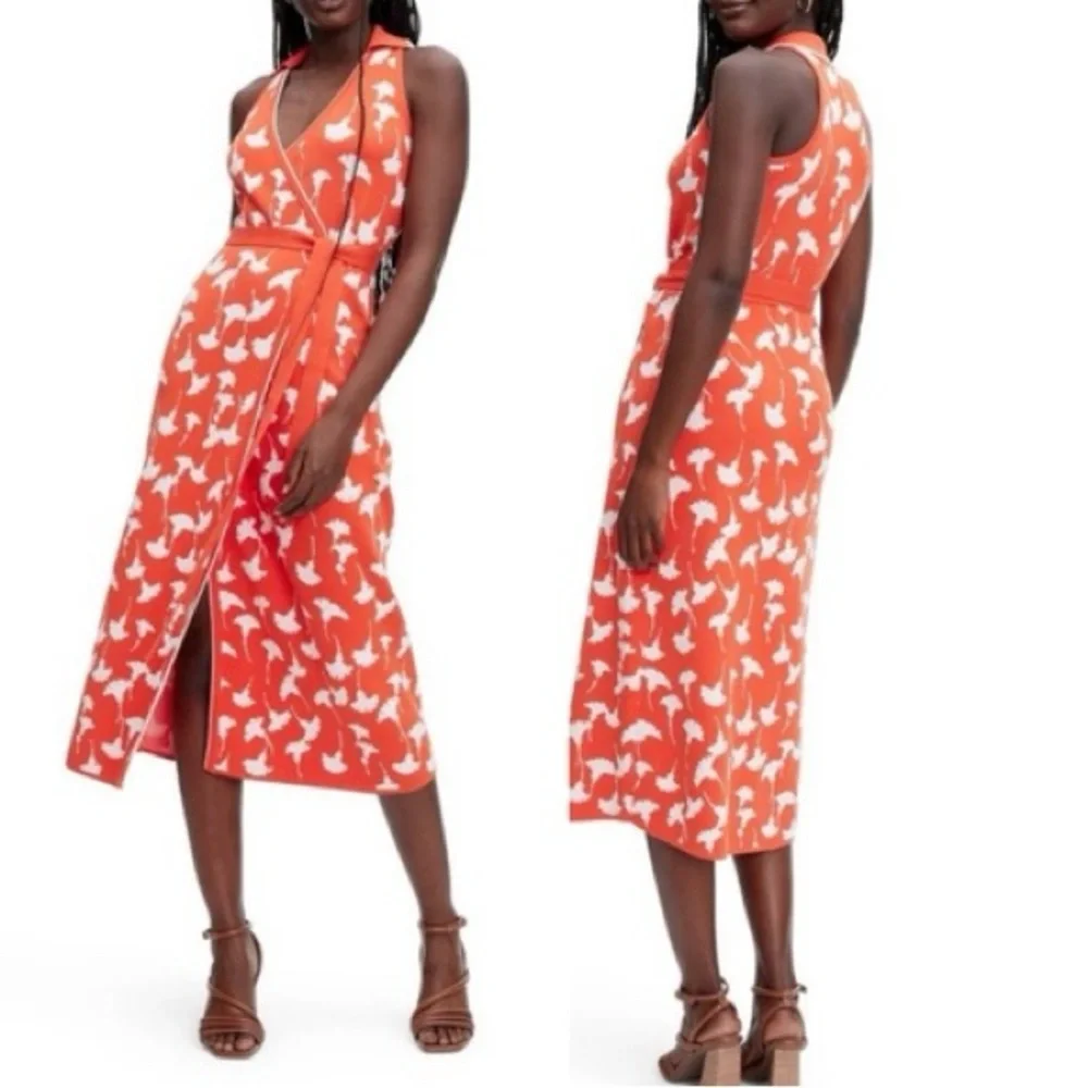 Diane Von Furstenberg X Target Collared Sleeveless Wrap Dress. New With Tags - Picture 2 of 11